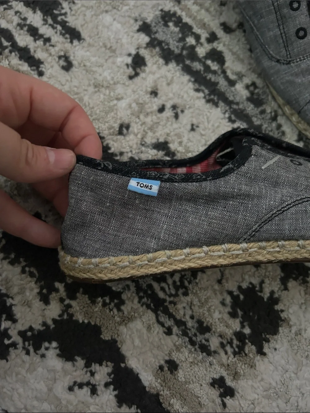 Toms Gray Canvas Slip-On Espadrilles